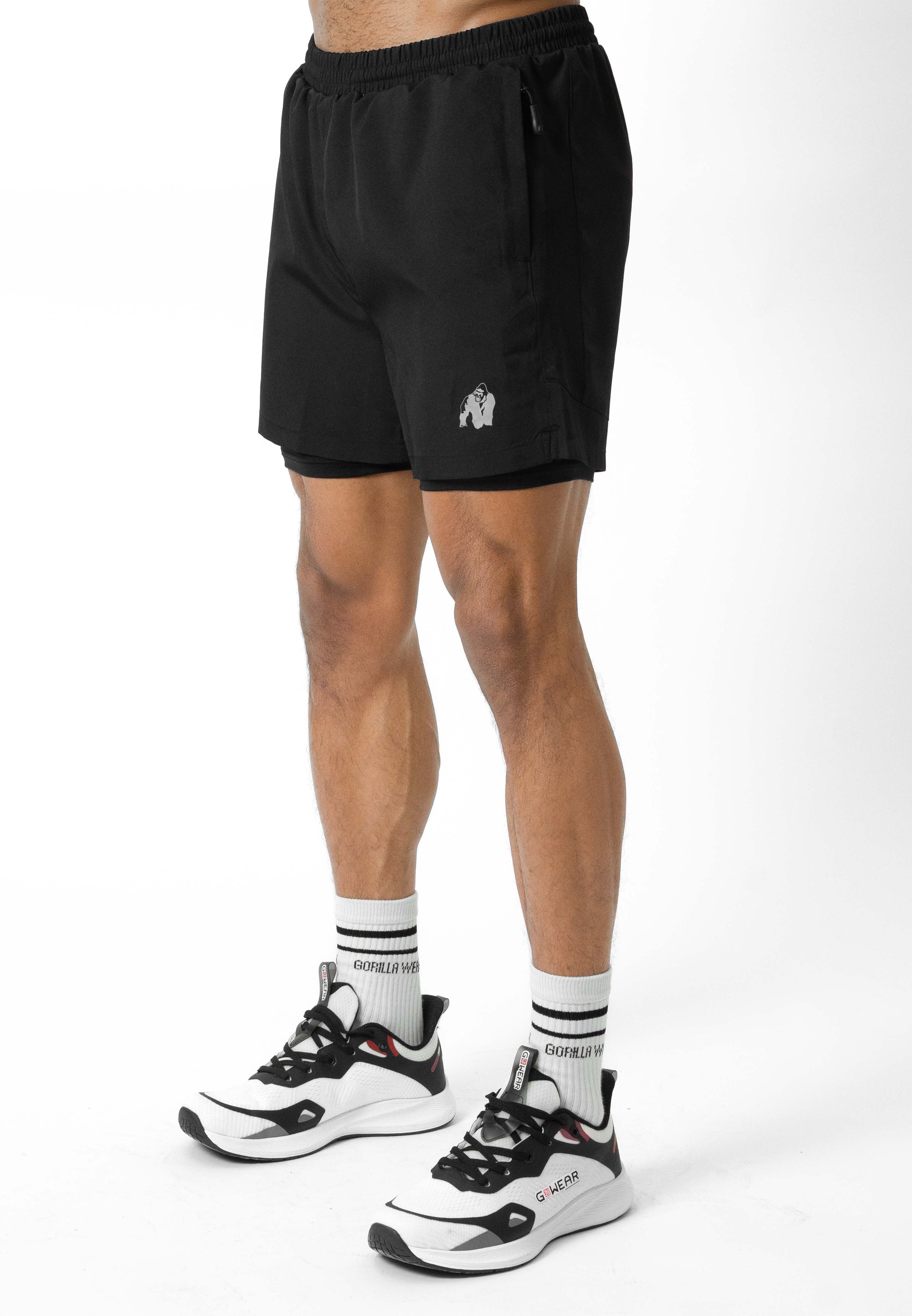 Gorilla Wear Lowell 2-in-1 Shorts - Musta