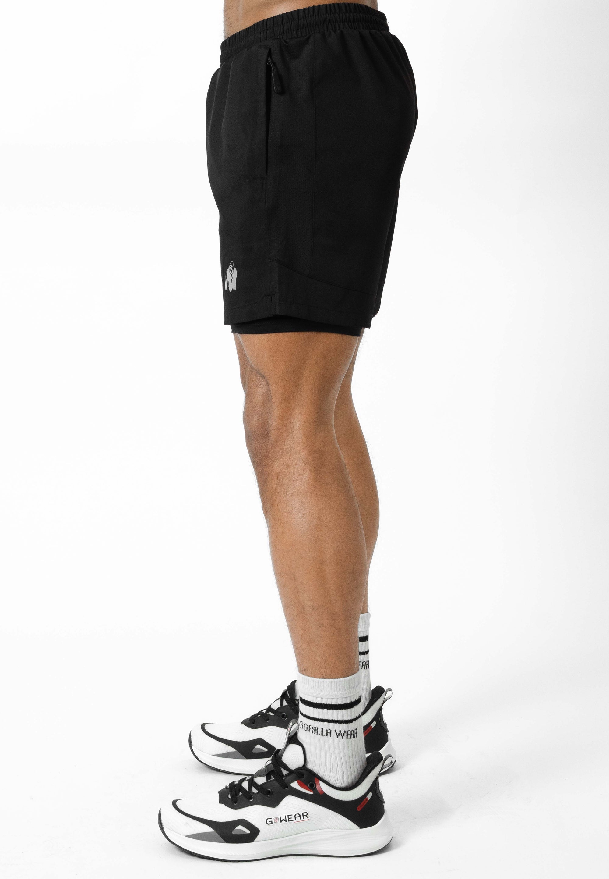 Gorilla Wear Lowell 2-in-1 Shorts - Musta