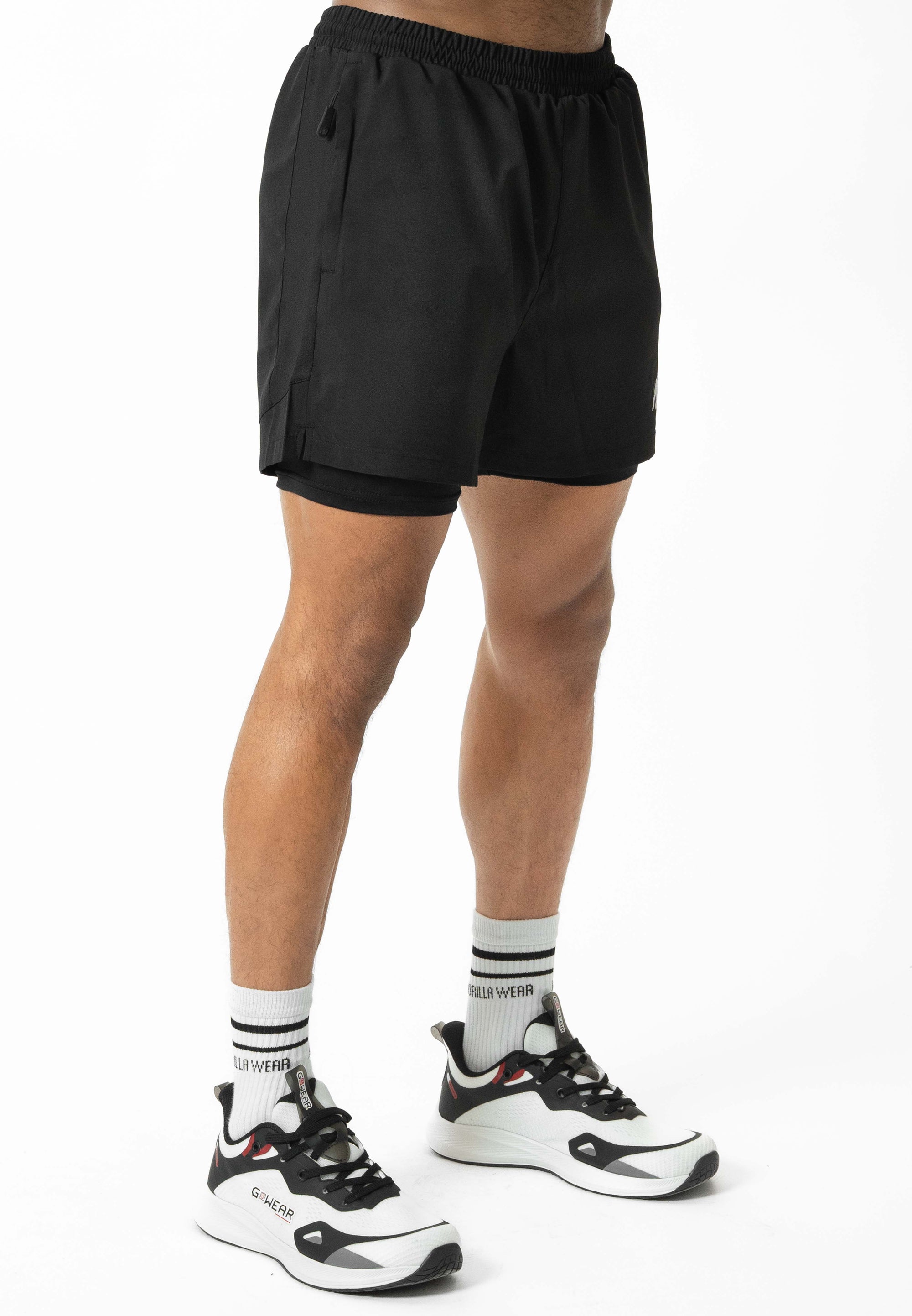 Gorilla Wear Lowell 2-in-1 Shorts - Musta