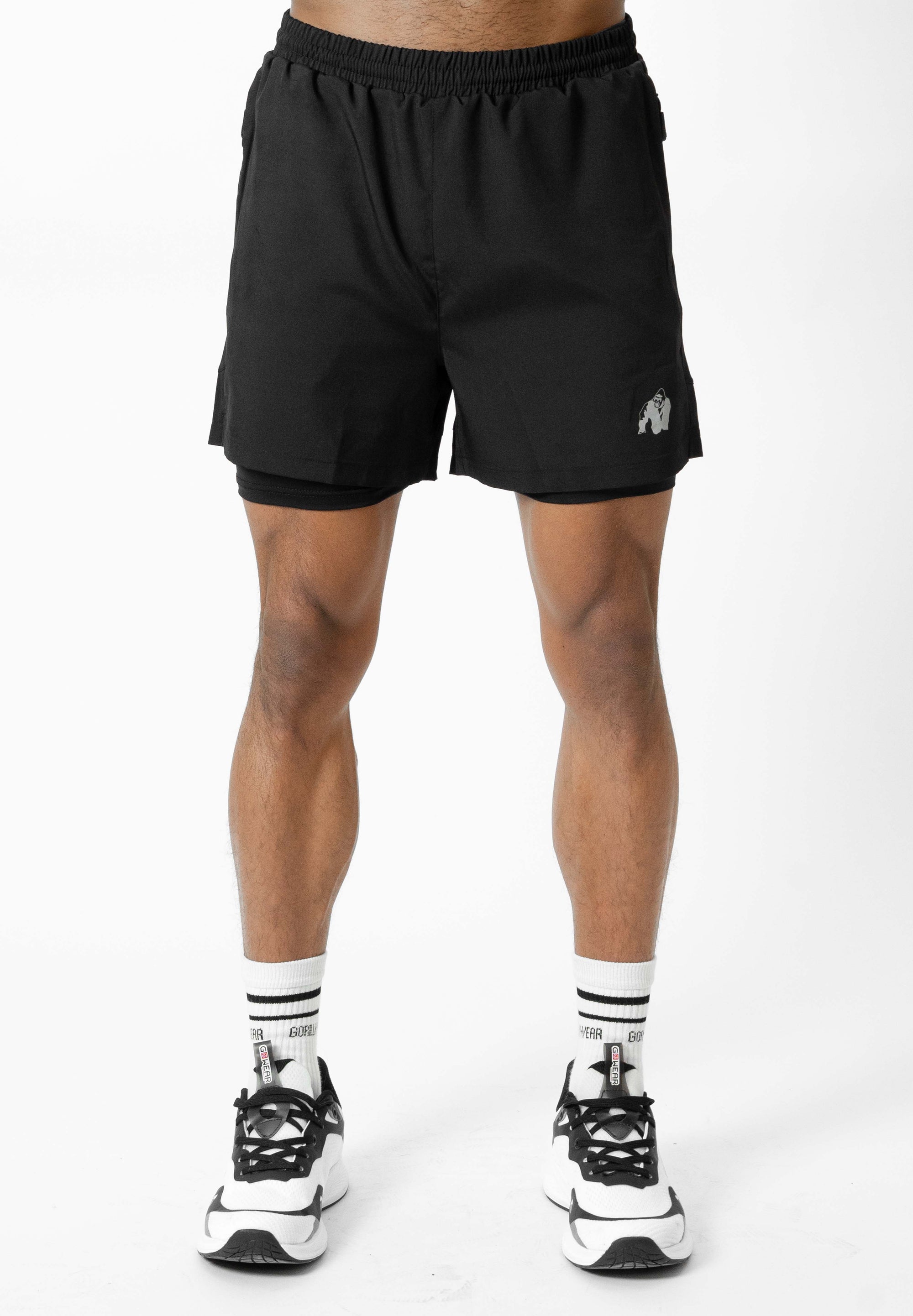 Gorilla Wear Lowell 2-in-1 Shorts - Musta
