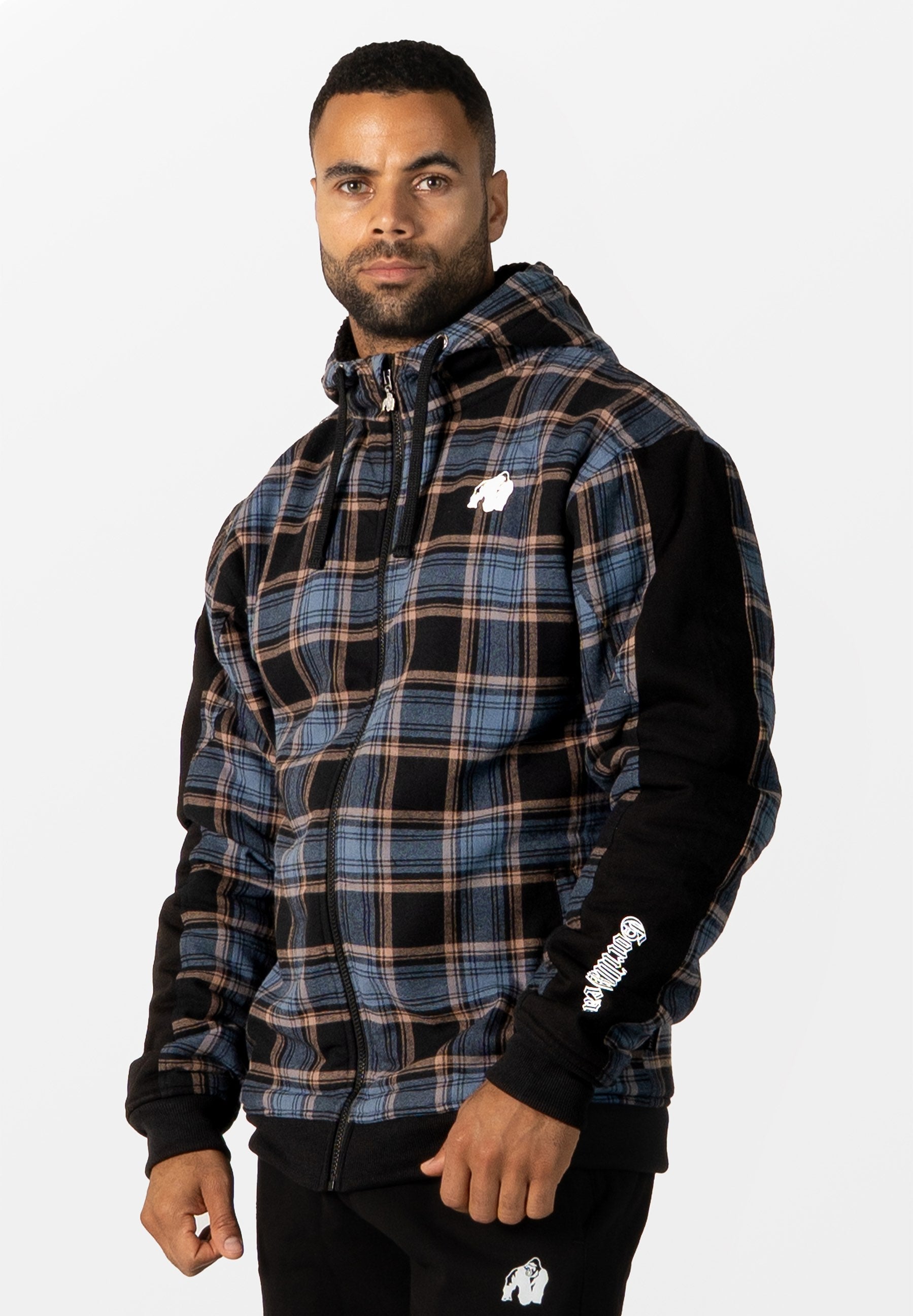 Gorilla Wear Kenton Zipped Jacket - Musta/Sininen