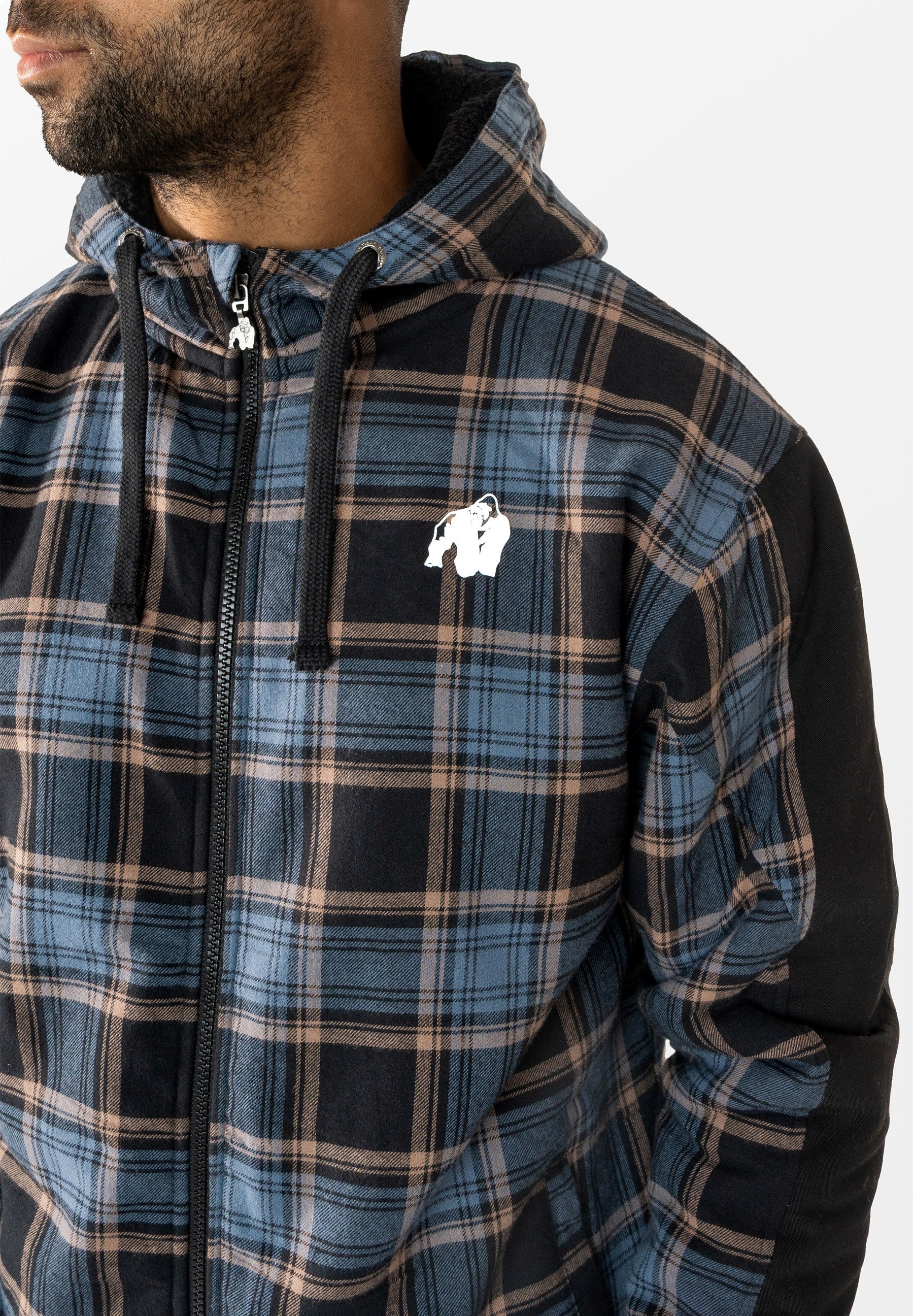 Gorilla Wear Kenton Zipped Jacket - Musta/Sininen