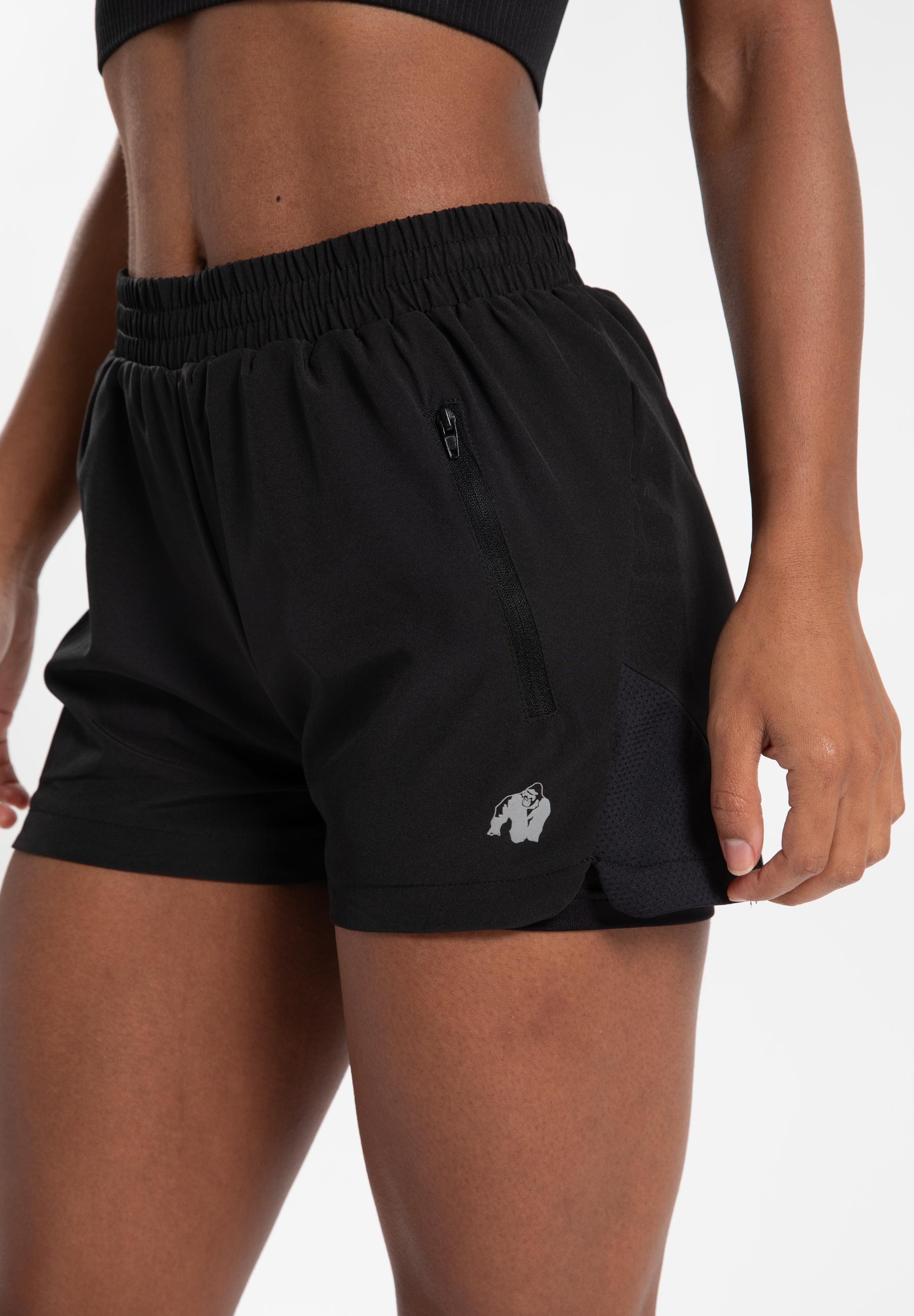Gorilla Wear Katy 2-In-1 Shorts - Black