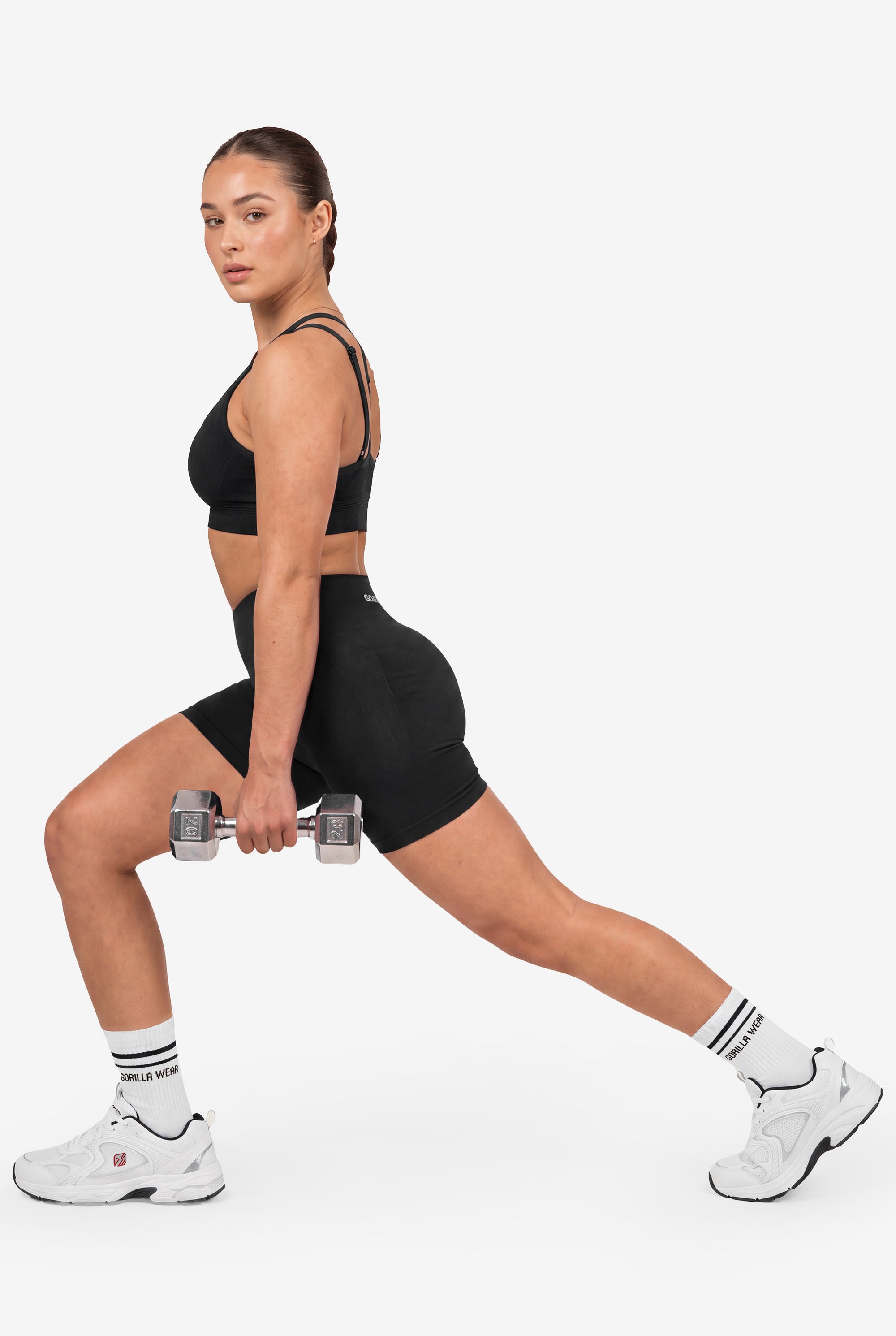 Gorilla Wear Florence Seamless Contour Shorts - Musta