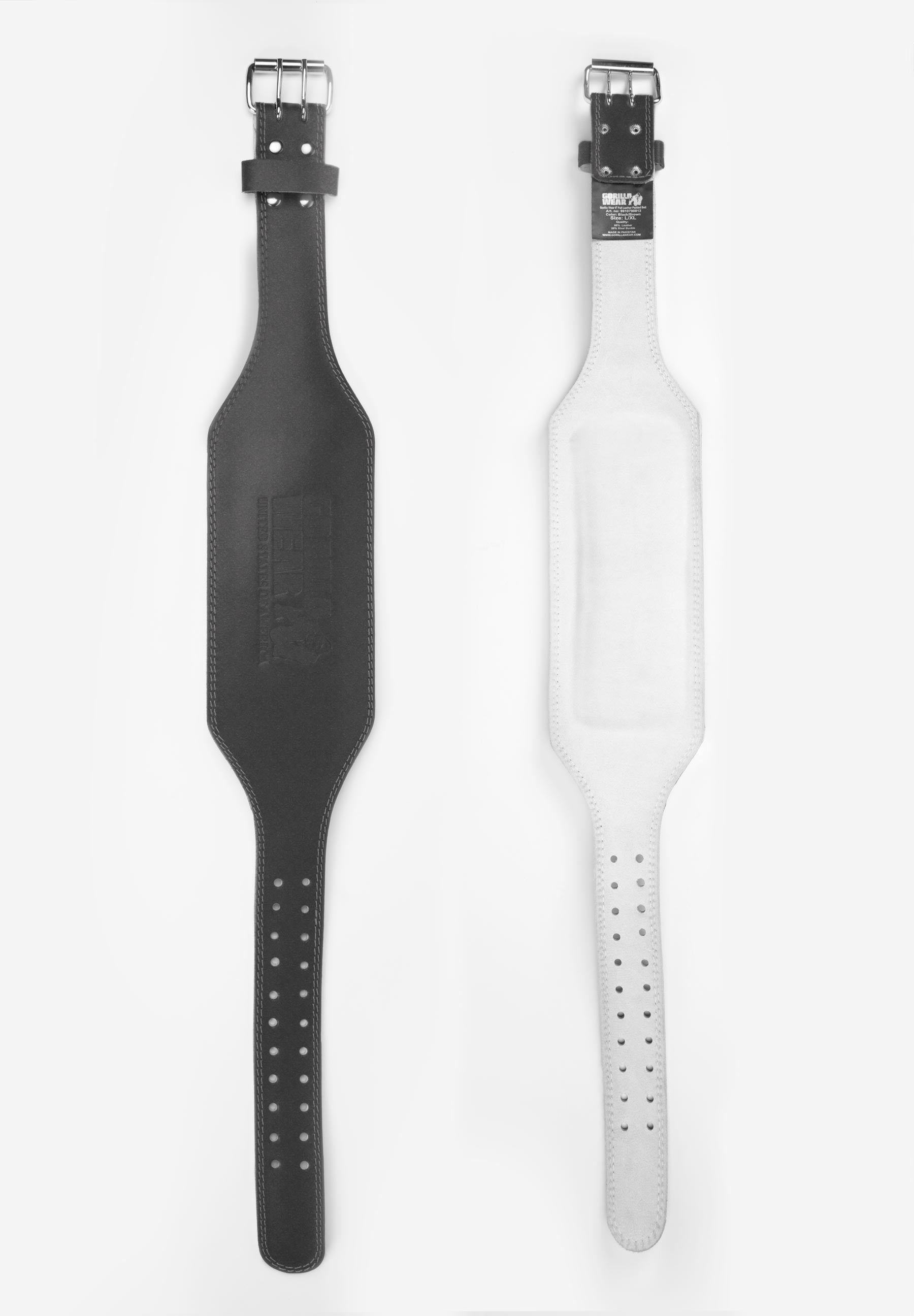 Gorilla Wear 6- Inch Padded Leather Lifting Belt - Kaikki värit