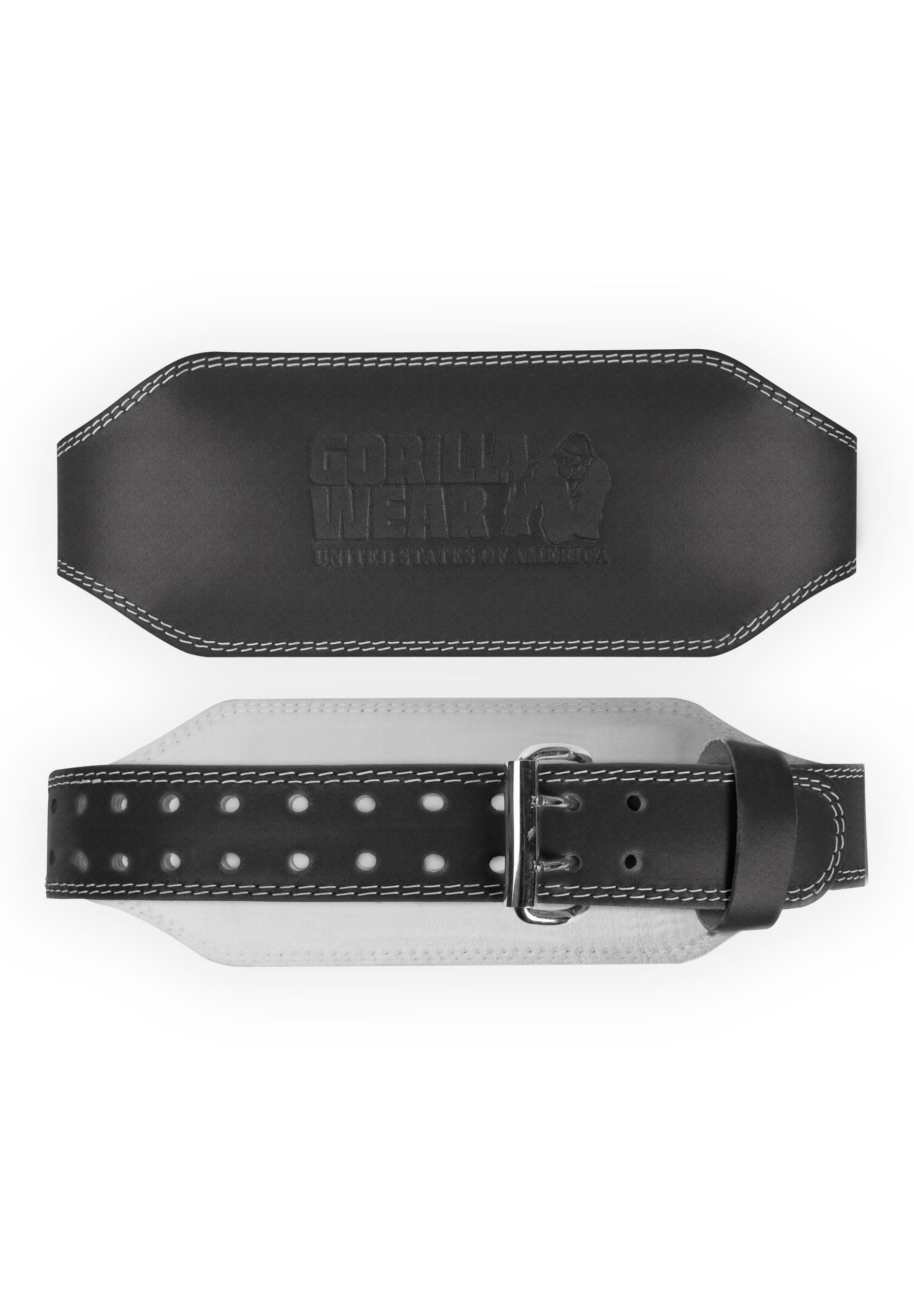 Gorilla Wear 6- Inch Padded Leather Lifting Belt - Kaikki värit