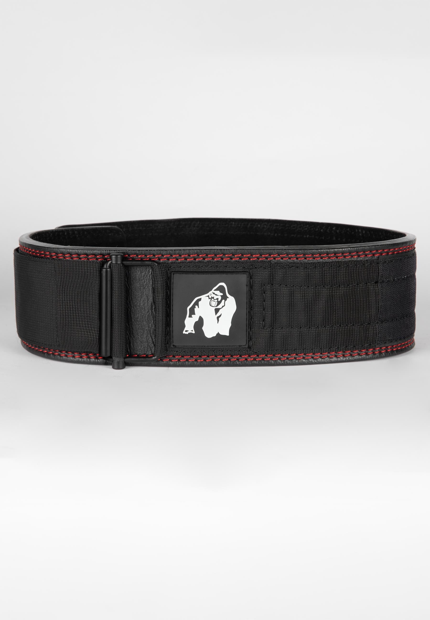 Gorilla Wear 4 Inch Premium Leather Lifting Belt - Black