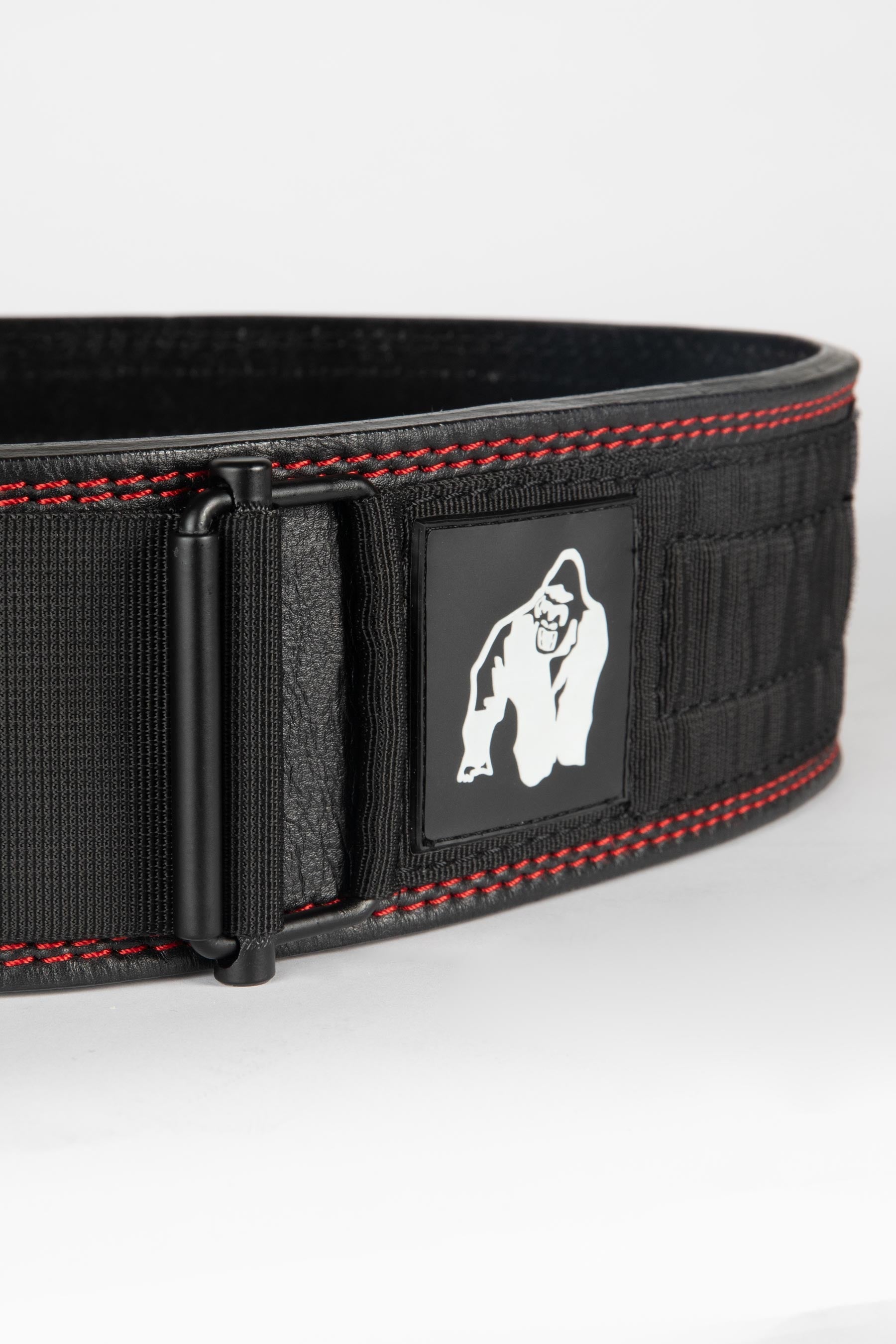 Gorilla Wear 4 Inch Premium Leather Lifting Belt - Black