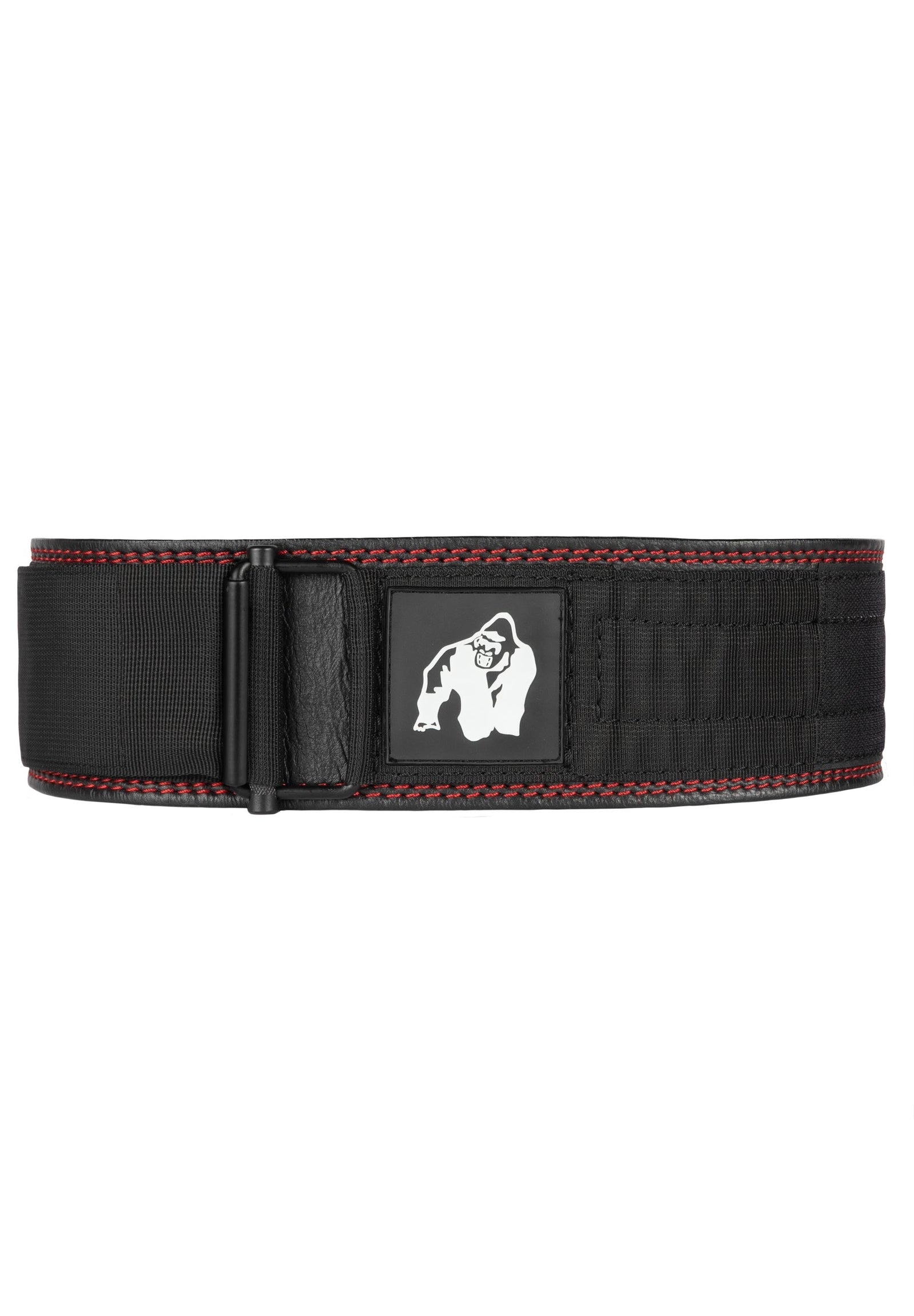 Gorilla Wear 4 Inch Premium Leather Lifting Belt - Black