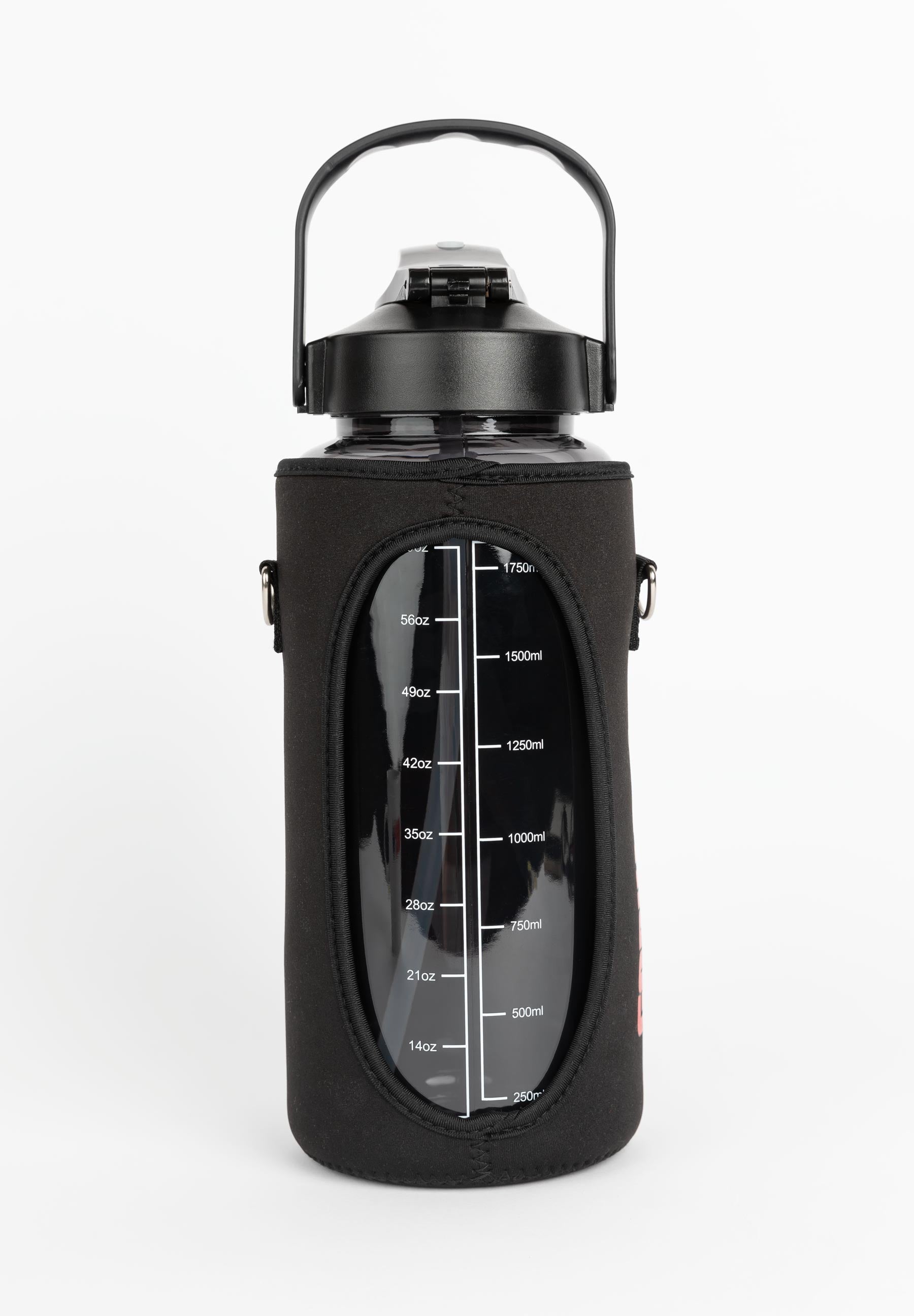 Gorilla Wear Water Bottle With Sleeve 2L - Black