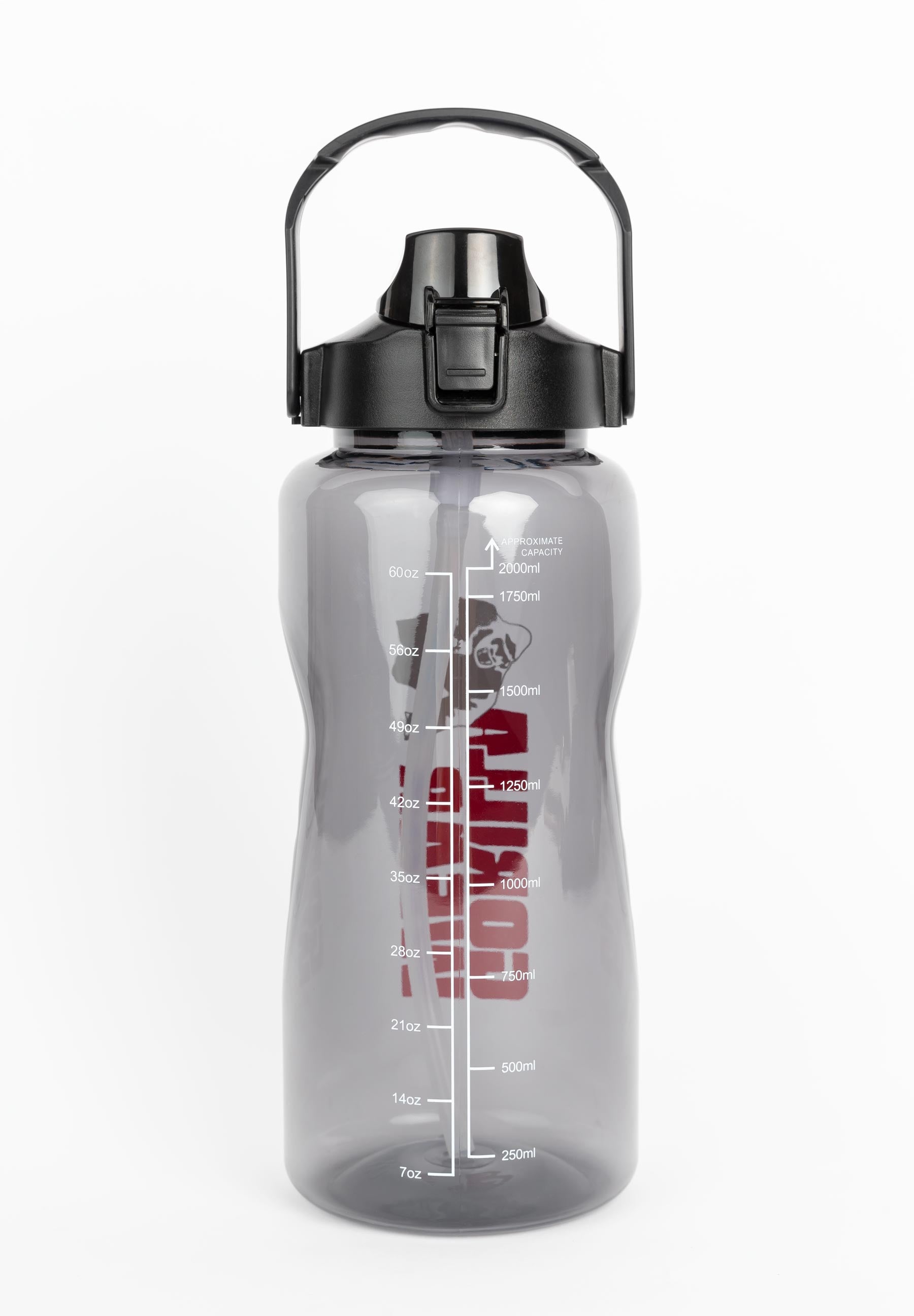 Gorilla Wear Water Bottle With Sleeve 2L - Black