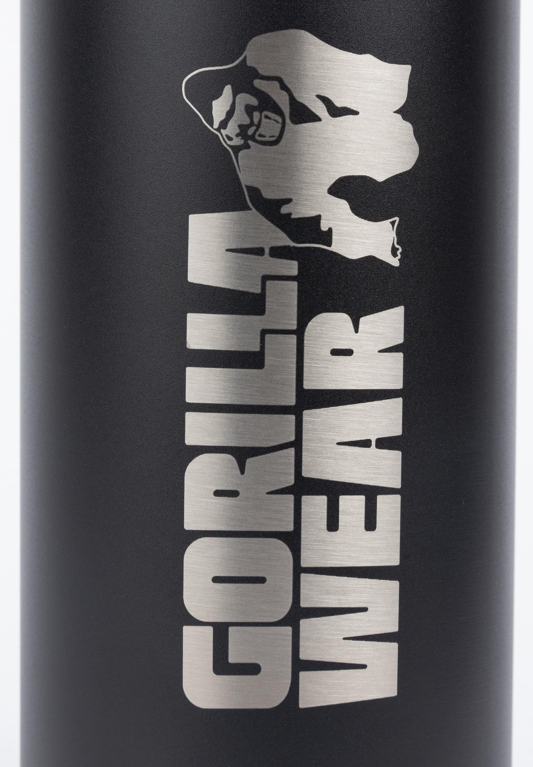 Gorilla Wear Insulated Stainless Steel Water Bottle 1000ML - Musta