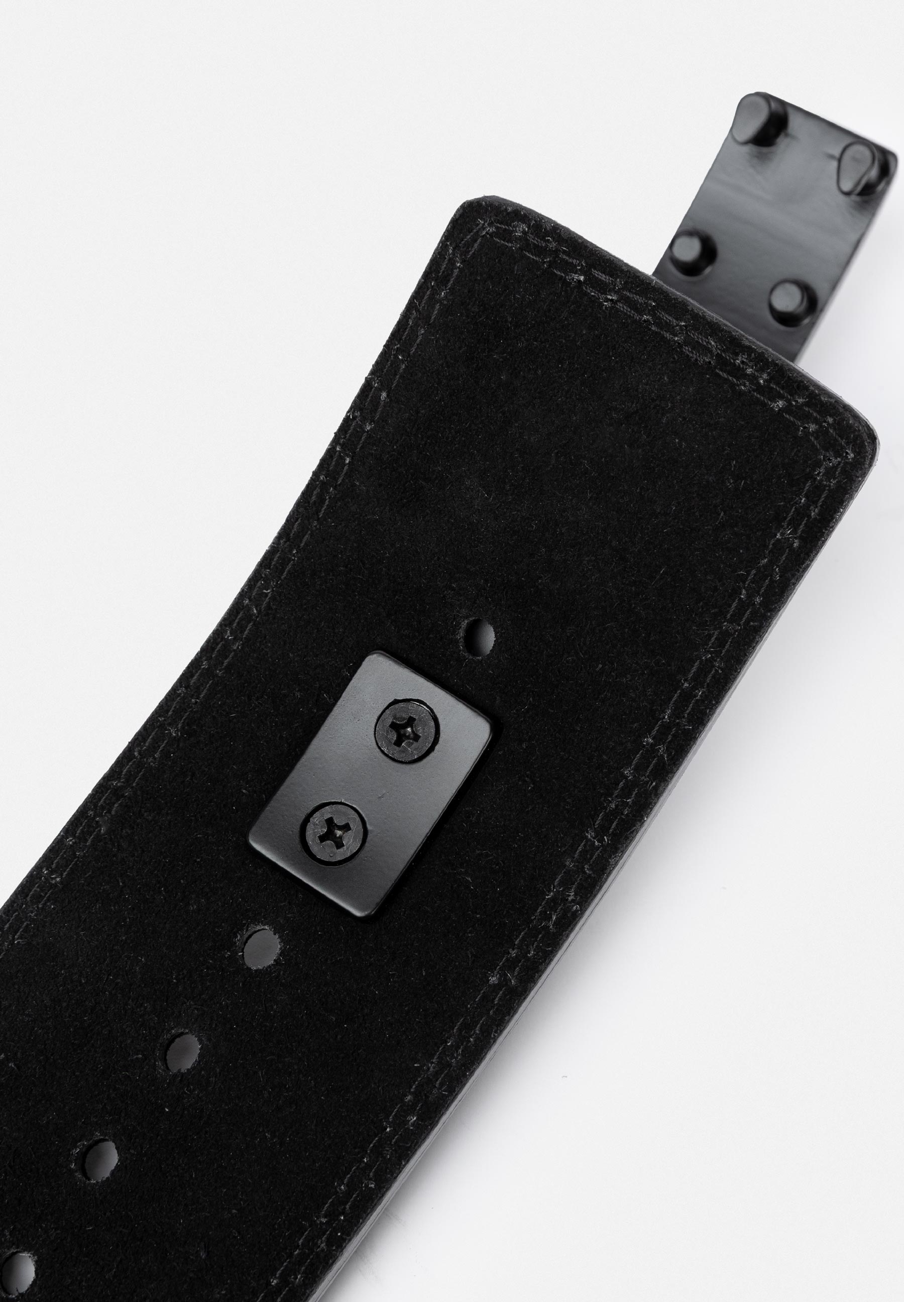 Gorilla Wear 4 Inch Carbon Leather Lever Belt - Musta