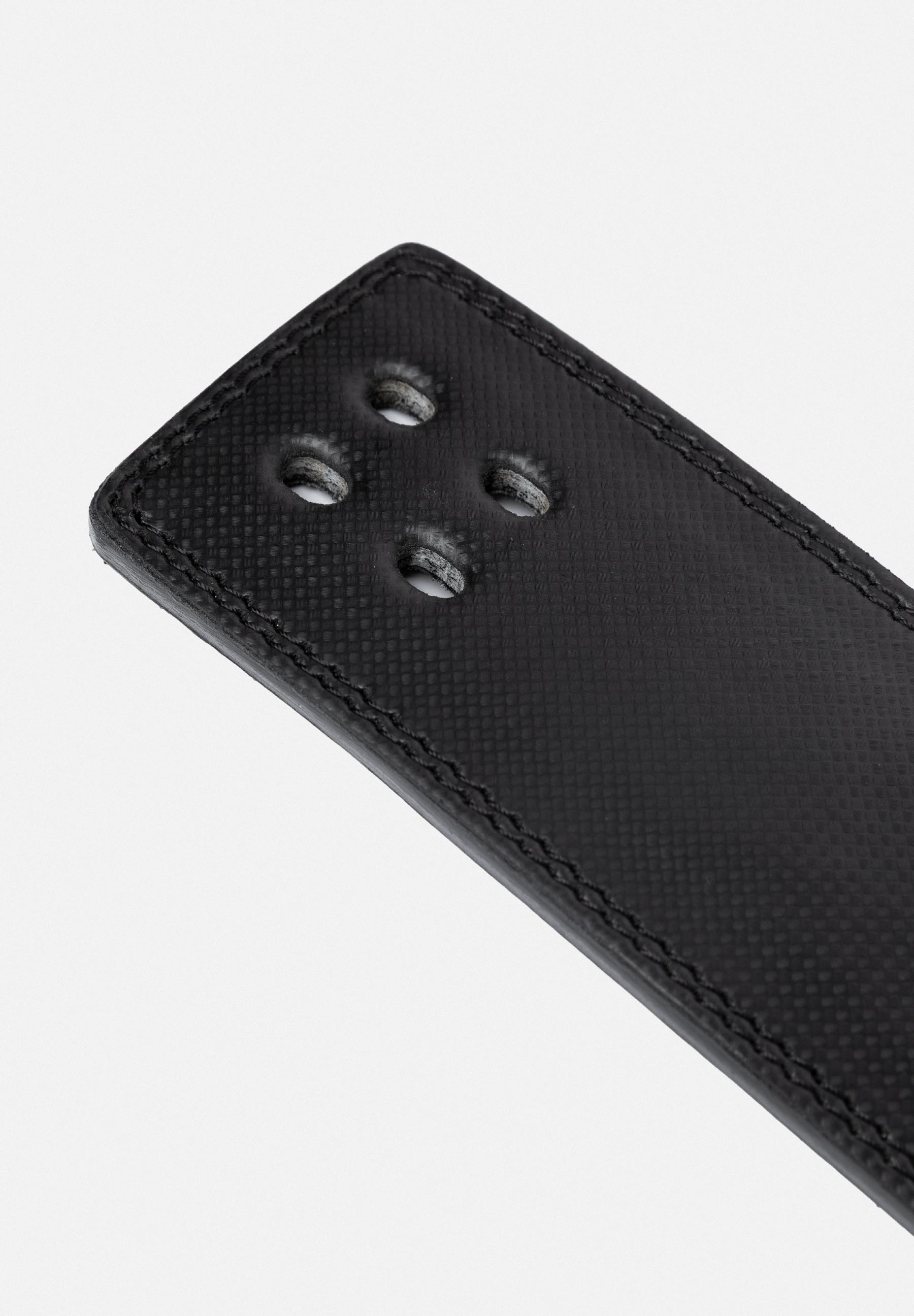 Gorilla Wear 4 Inch Carbon Leather Lever Belt - Musta