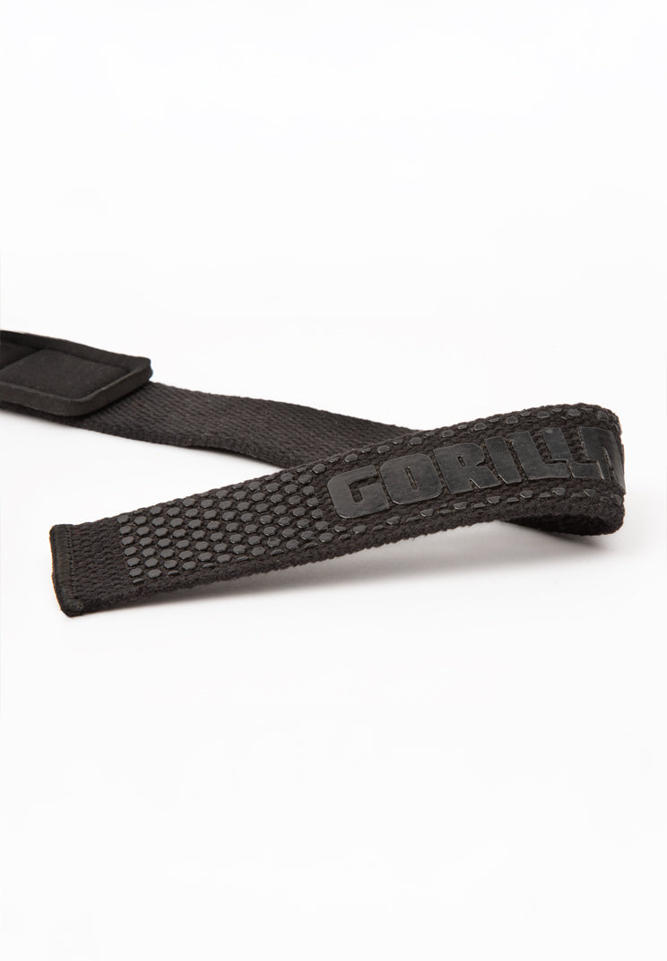 Gorilla Wear Padded Silicone Lifting Straps - Black