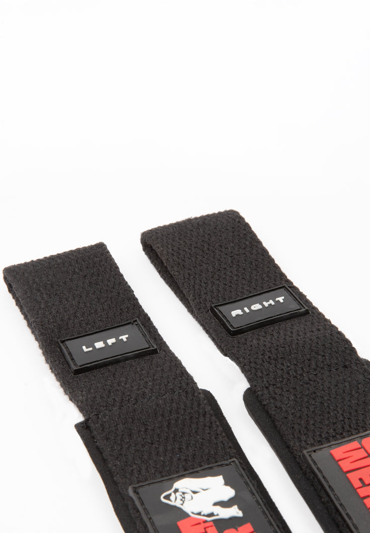 Gorilla Wear Padded Silicone Lifting Straps - Black