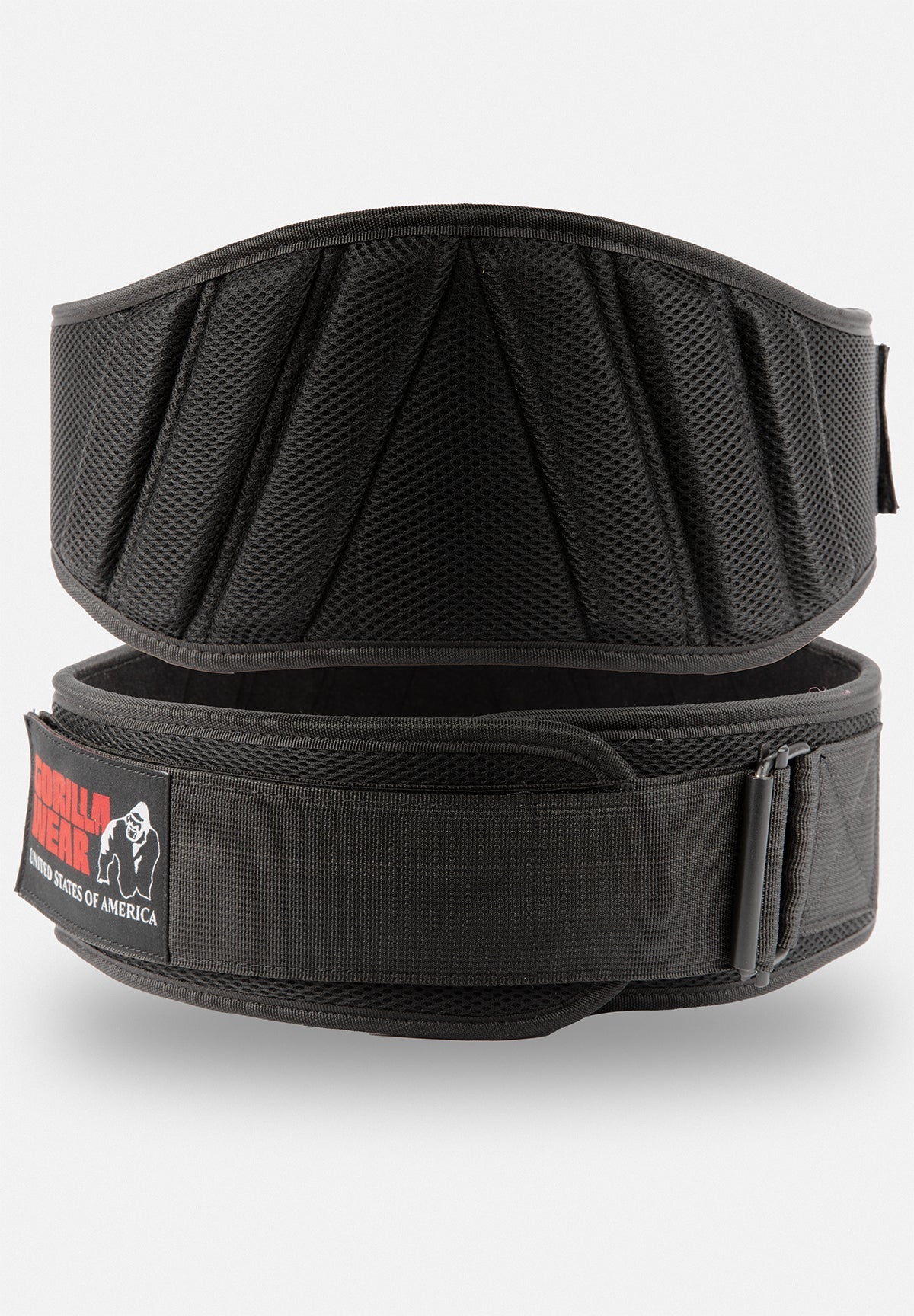 Gorilla Wear 6 inch Padded Mesh Lifting Belt - Black