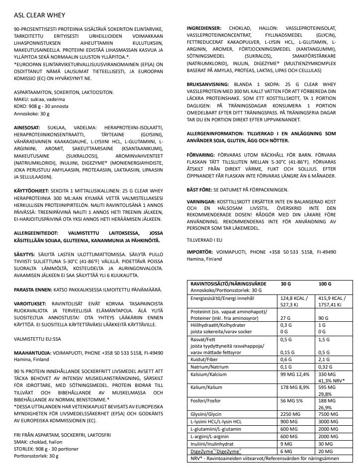 All Sports Labs Clear Whey-jauhe