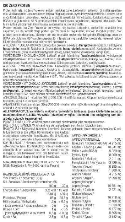 All Sports Labs ISO ZERO PROTEIN-jauhe, 2kg