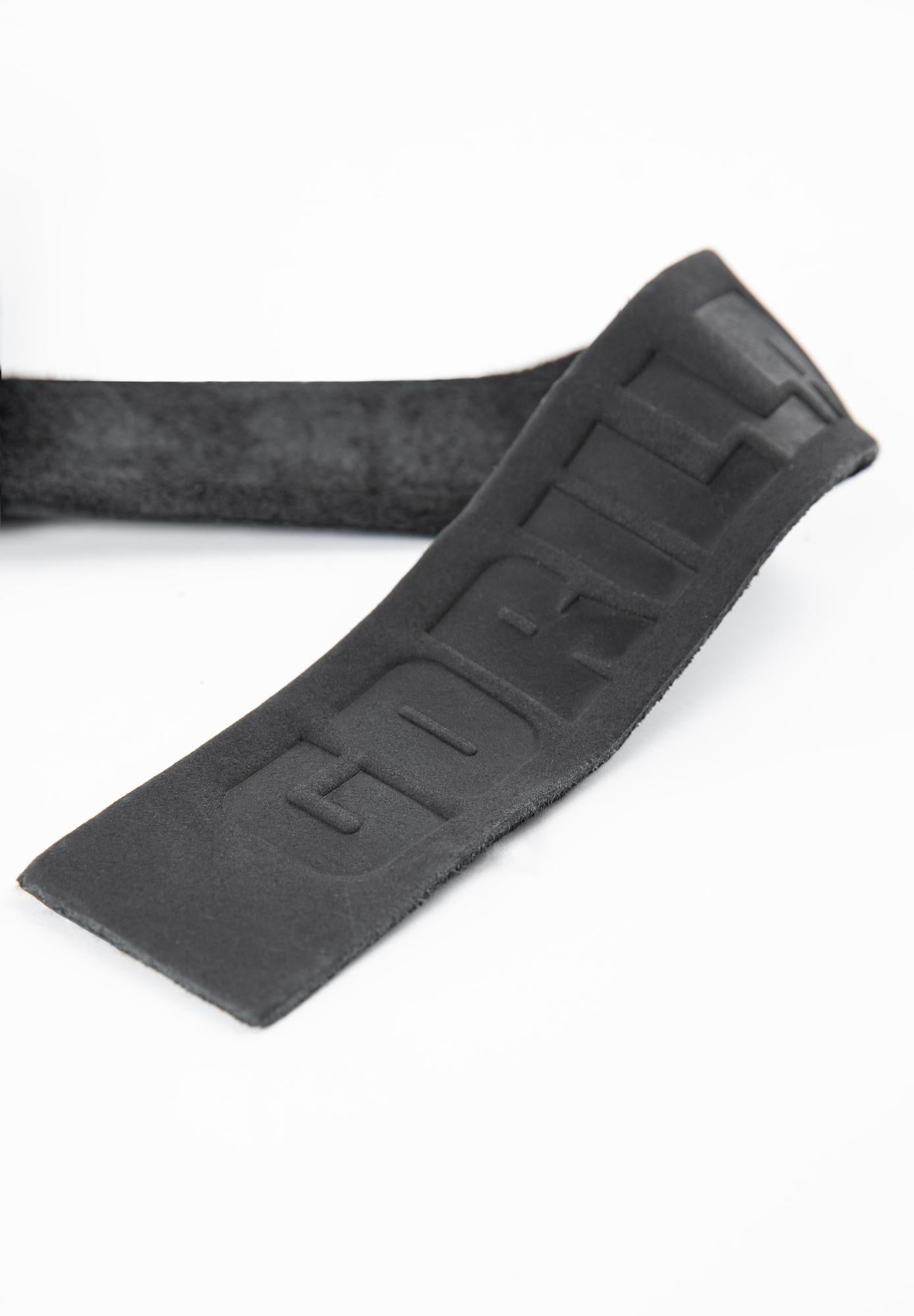 Gorilla Wear Leather Lifting Straps - Black