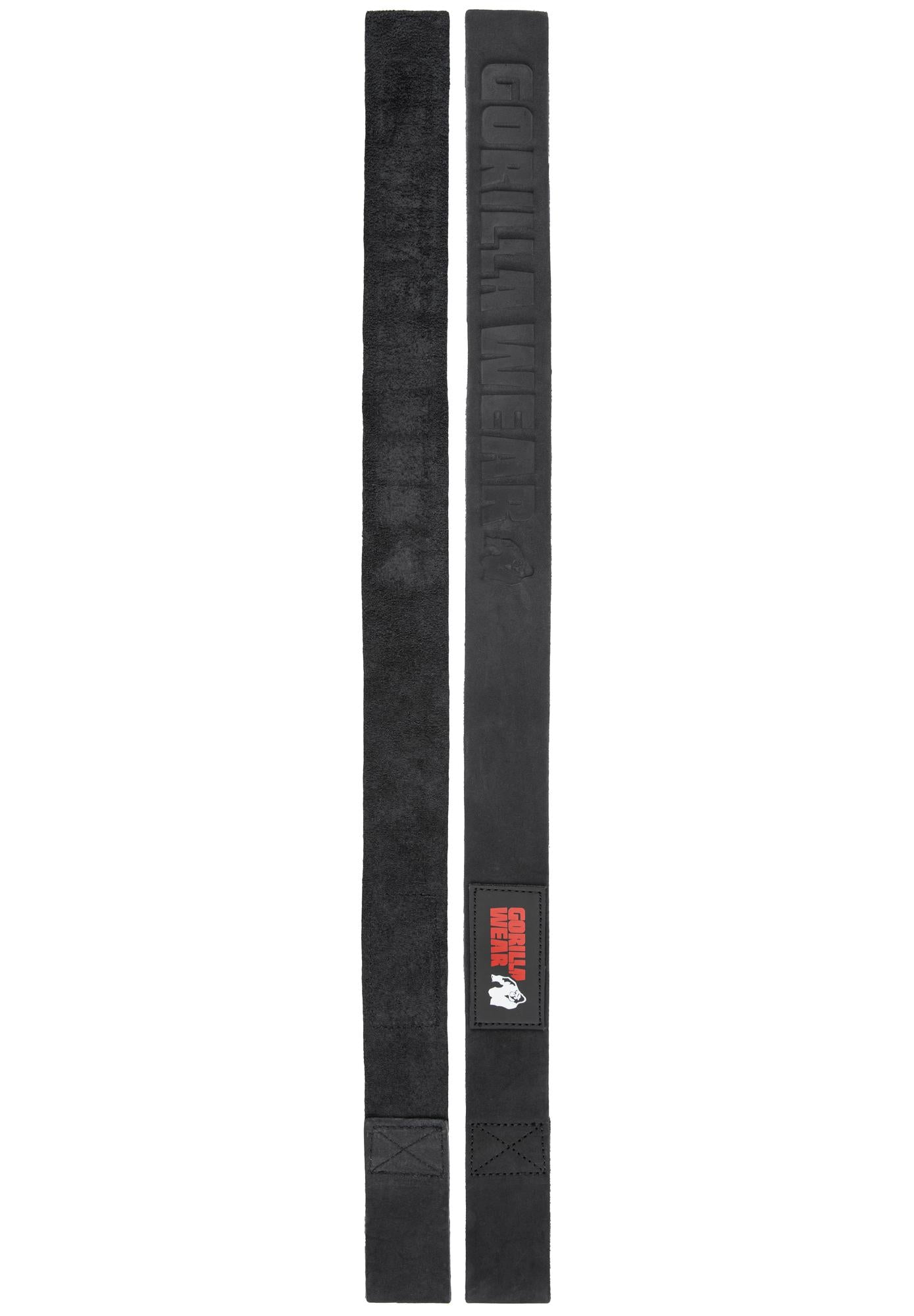 Gorilla Wear Leather Lifting Straps - Black