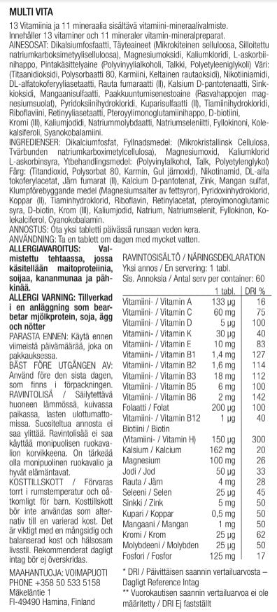 All Sports Labs MULTIVITA - 60 tablettia