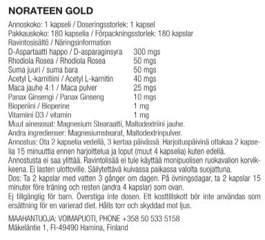 LA Muscle Norateen Gold-kapselit