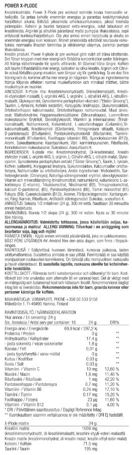 All Sports Labs POWER X-PLODE-jauhe, 400g