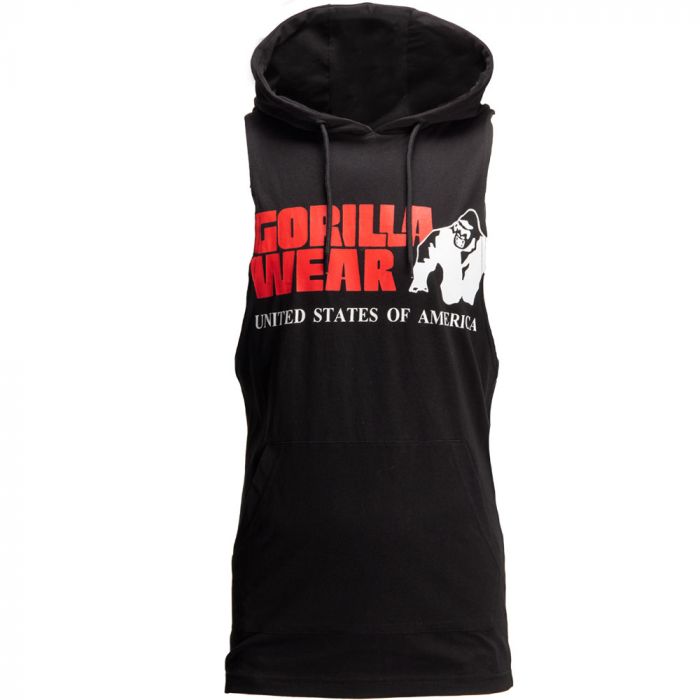 Gorilla Wear Rogers Hooded Tank Top - Musta