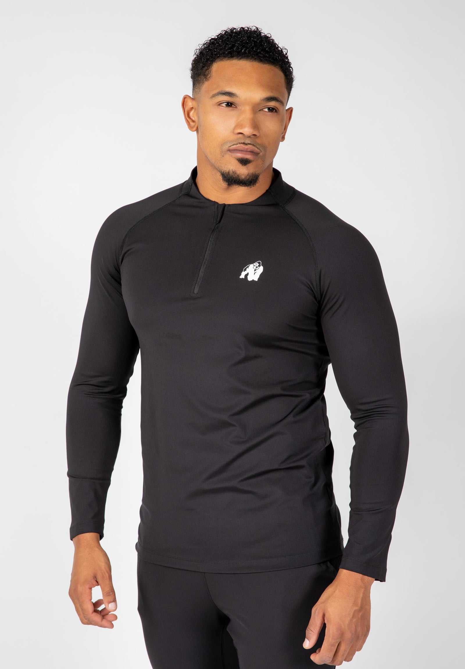 Gorilla Wear Hamilton Hybrid Long Sleeve - Musta