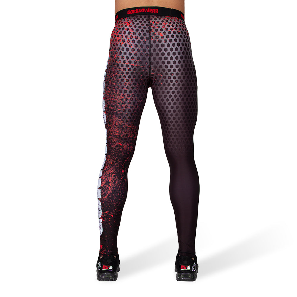 Gorilla Wear Bruce Men&#39;s Tights - Punainen/Harmaa