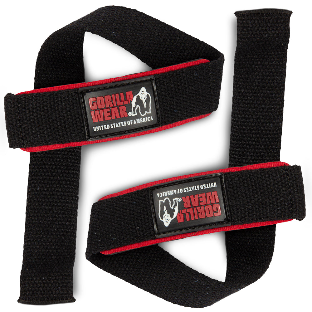 Gorilla Wear Padded Lifting Straps - Musta