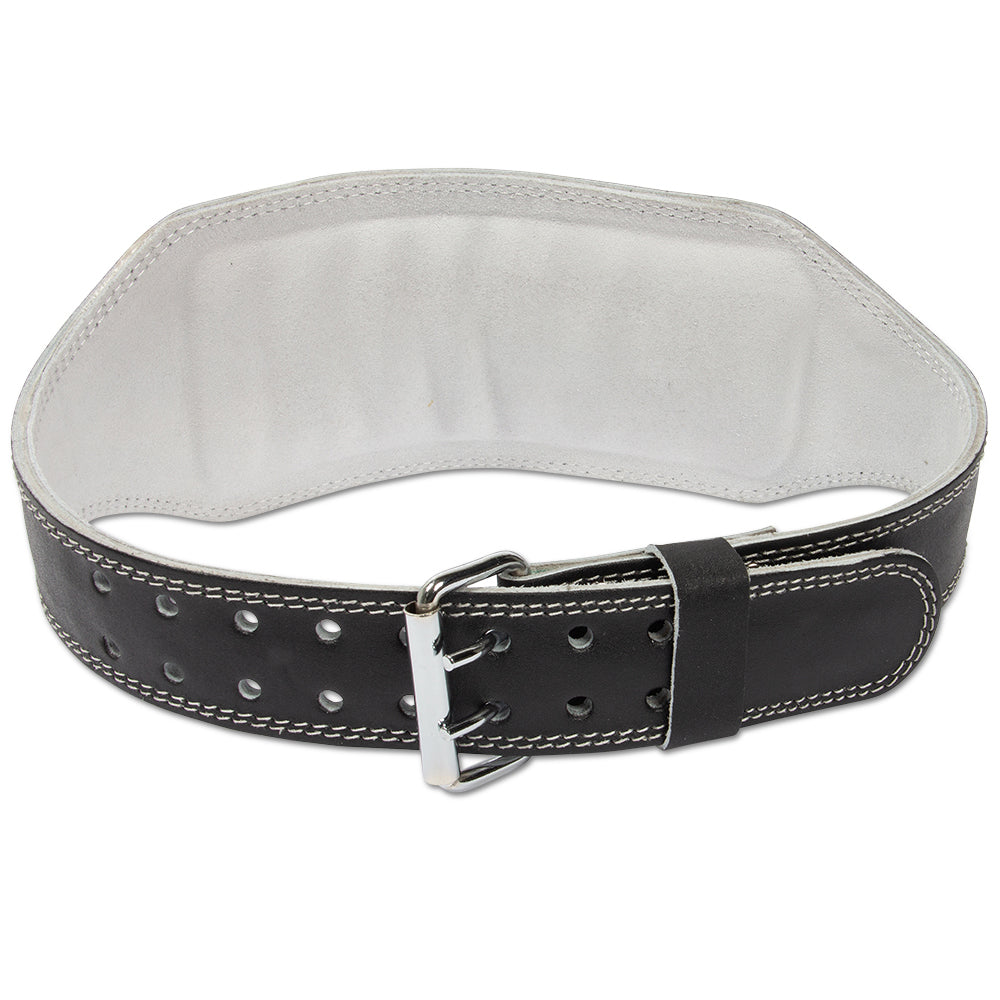 Gorilla Wear Full Leather Padded Belt - Musta