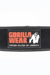 Gorilla Wear 4-inch Leather Lifting Belt - Musta