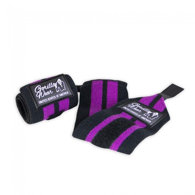 Gorilla Wear Women's Wrist Wraps- Black/Purple