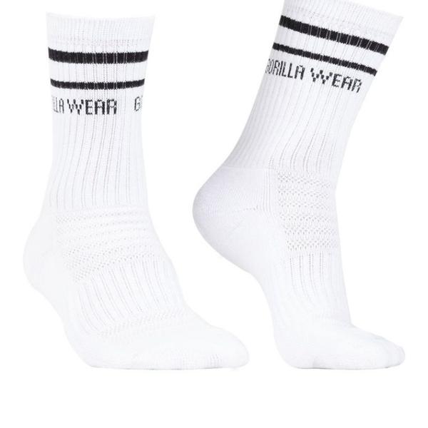 Gorilla Wear Crew Socks - Valkoinen