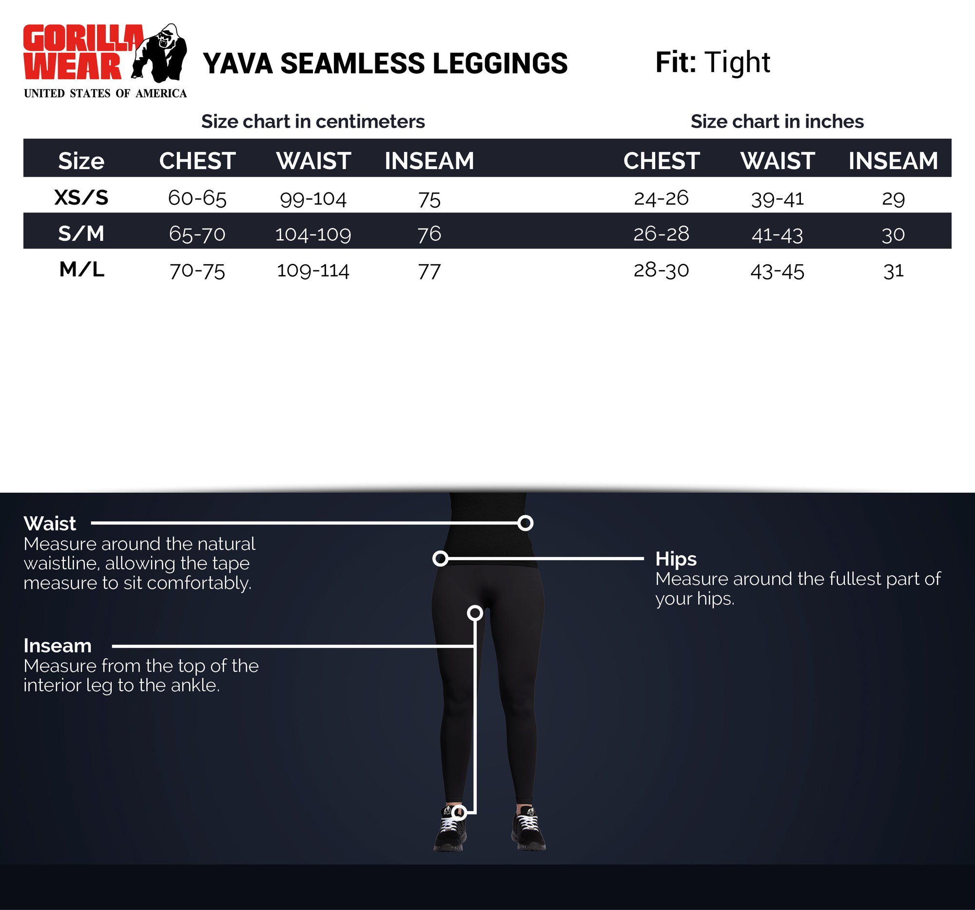 Gorilla Wear Yava Seamless Leggings - Kaikki värit