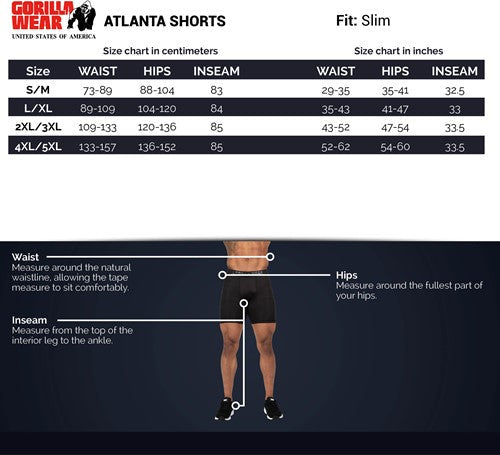 Gorilla Wear Atlanta Shorts - Kaikki värit