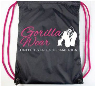 Gorilla Wear Drawstring Bag - Musta/Vaaleanpunainen