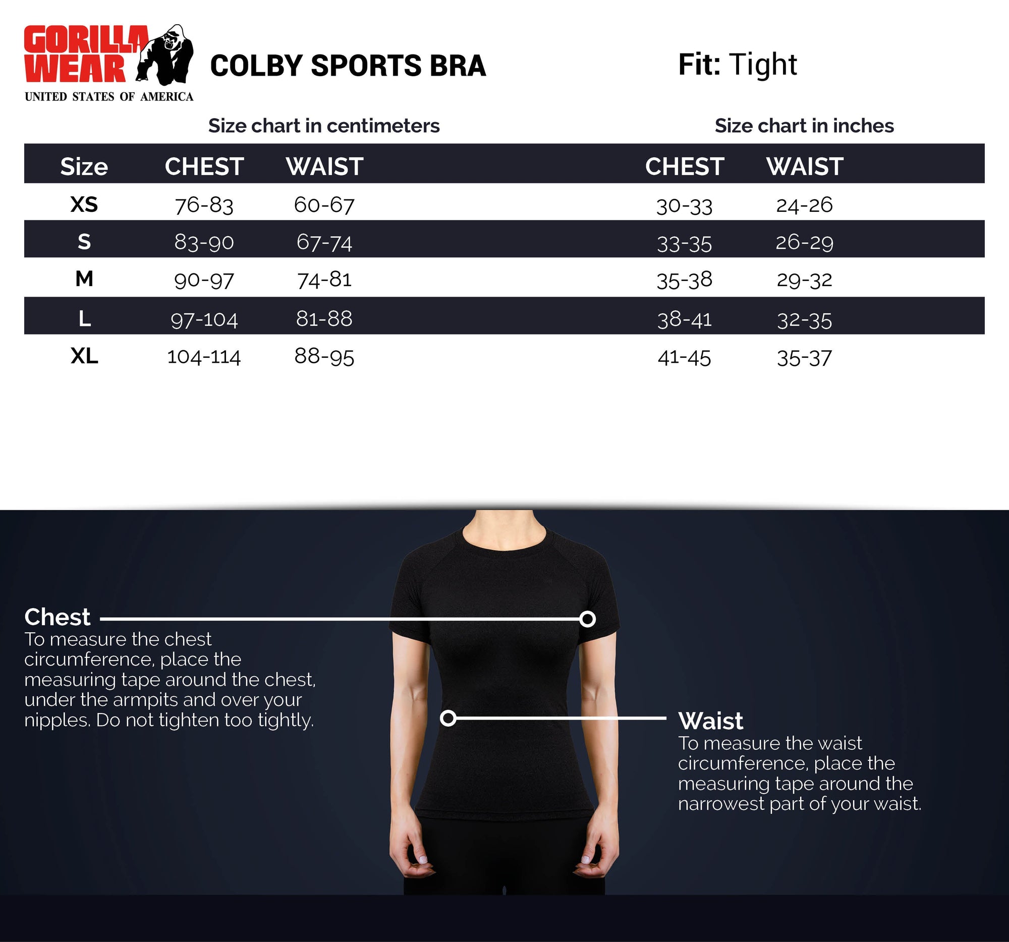 Gorilla Wear Colby Sports Bra - Kaikki värit