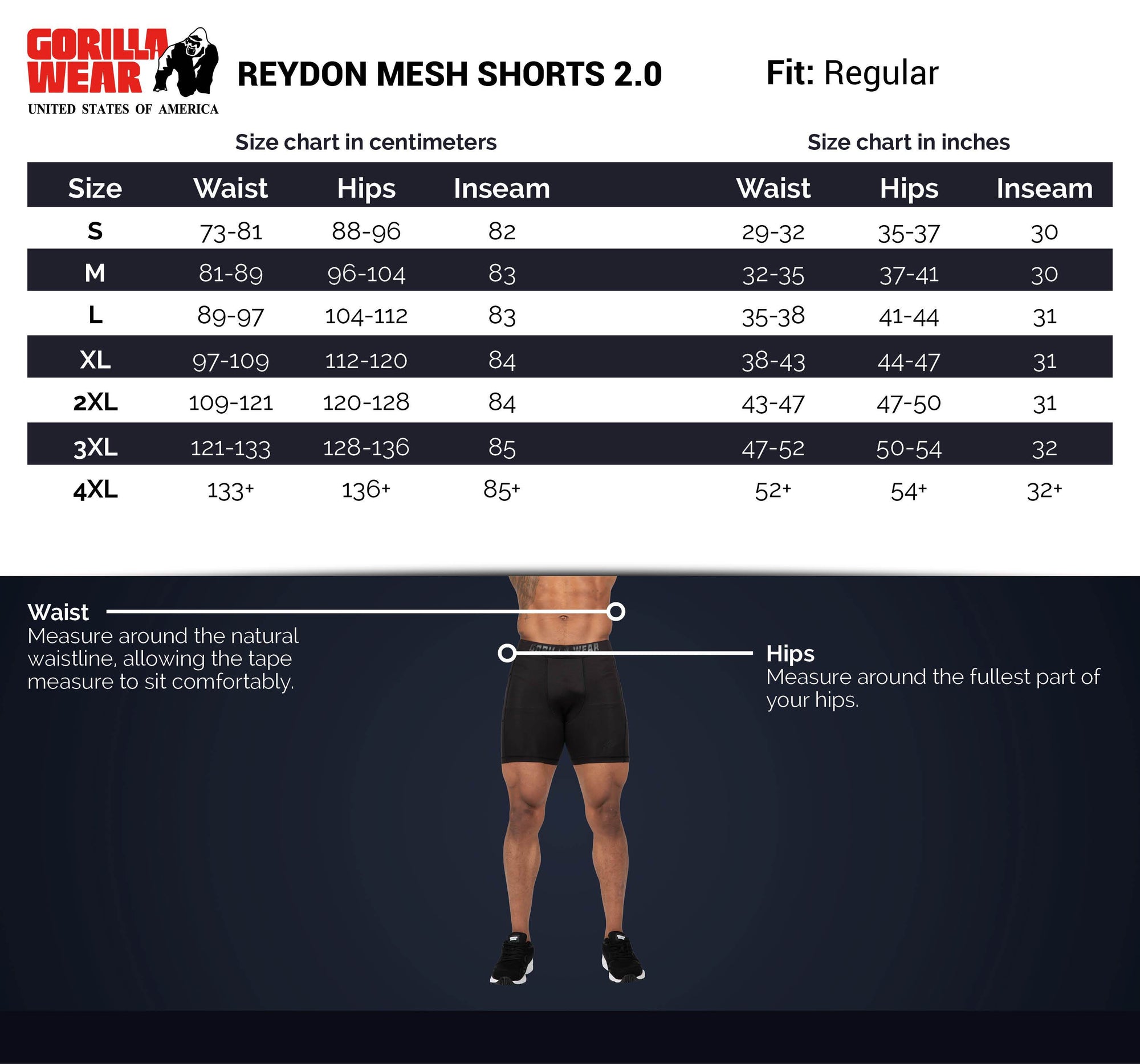 Gorilla Wear Reydon Mesh Shorts 2.0 - Musta